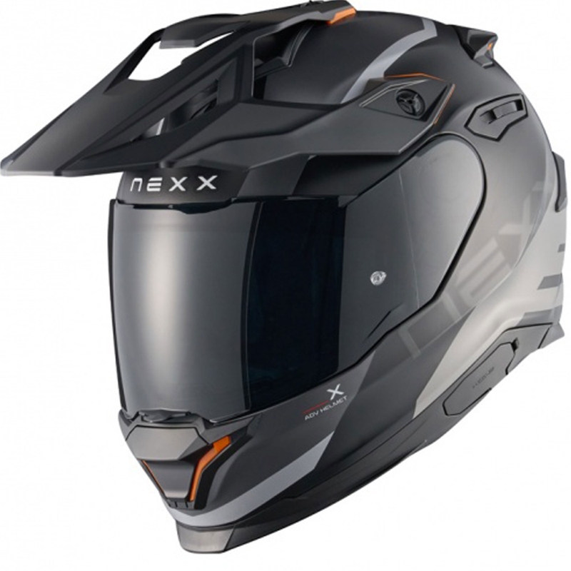 Enduro-moottoripyöräilykypärä NEXX Y.TRAVL Quest mattamusta-harmaa alennusmyynti