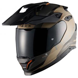 Enduro-moottoripyöräilykypärä NEXX Y.TRAVL Quest matta hiekka-musta