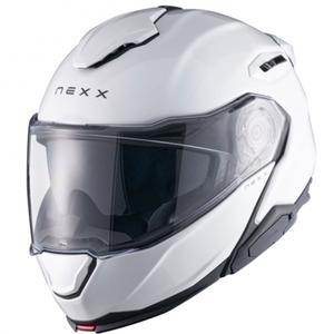 Nexx X.Lifetour Plain matta valkoinen flip-up moottoripyöräilykypärä