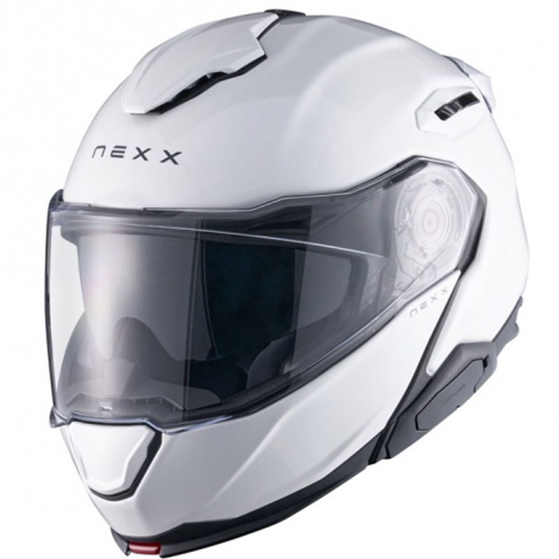 Nexx X.Lifetour Plain matta valkoinen flip-up moottoripyöräilykypärä
