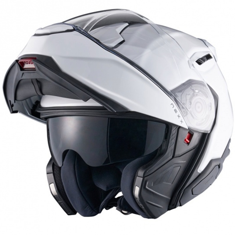 Nexx X.Lifetour Plain matta valkoinen flip-up moottoripyöräilykypärä