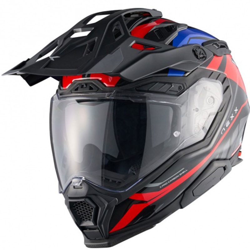 Enduro-moottoripyöräilykypärä Nexx X.WED3 Gobi sini-punainen