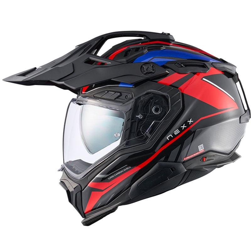 Enduro-moottoripyöräilykypärä Nexx X.WED3 Gobi sini-punainen
