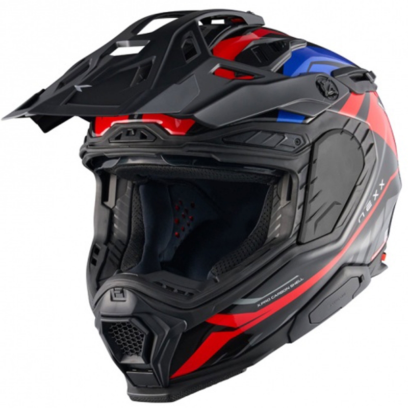 Enduro-moottoripyöräilykypärä Nexx X.WED3 Gobi sini-punainen