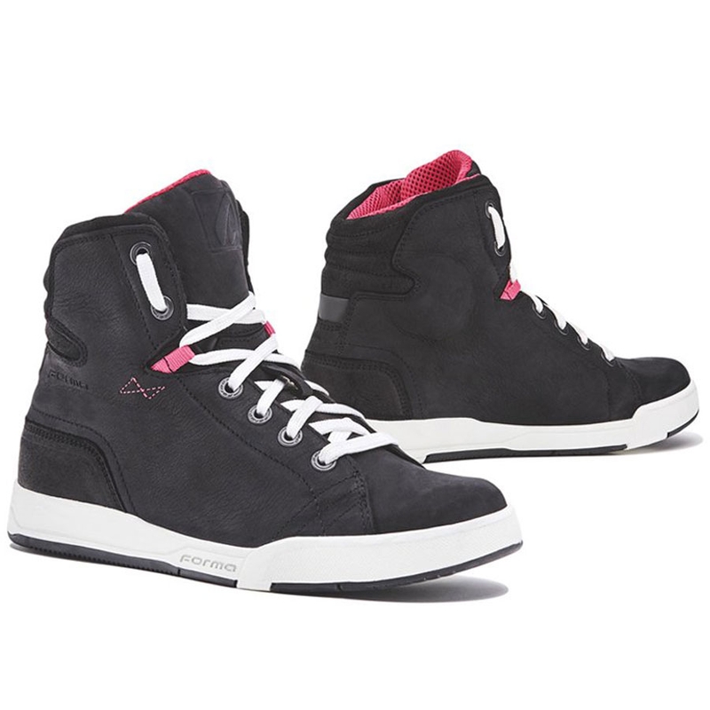 Naisten Forma Swift Lady Dry Mustavalkoiset moottoripyöräsaappaat