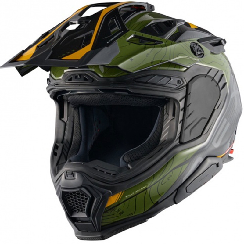 Enduro moottoripyöräilykypärä Nexx X.WED3 Furka vihreä-keltainen