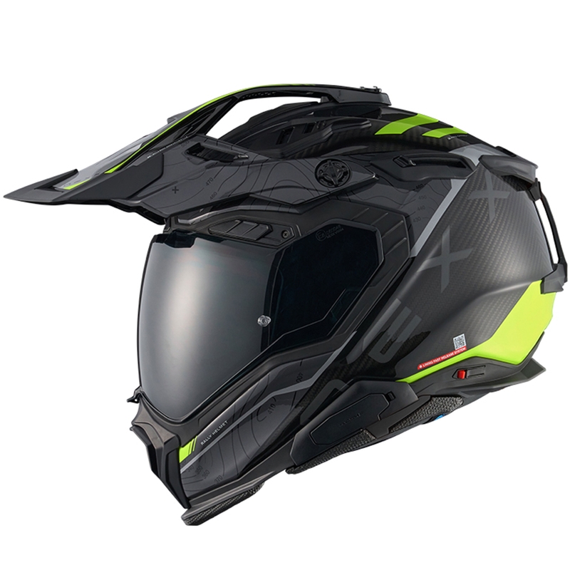 Enduro-moottoripyöräilykypärä Nexx X.WED3 Furka harmaa-fluo-keltainen