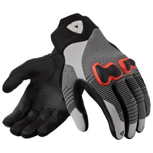 Revit Kinetic 2 moottoripyöräkäsineet harmaa ja punainen