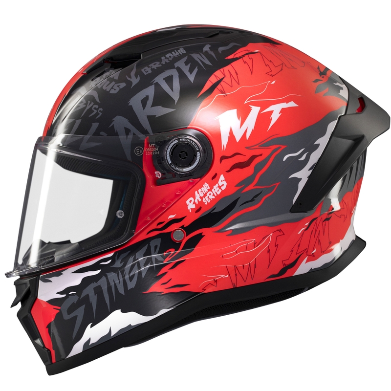 MT Stinger 2 Ardent integraalinen moottoripyöräilykypärä musta-punainen