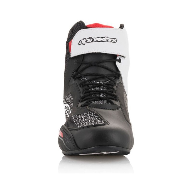 Alpinestars Faster 3 Rideknit Musta, valkoinen ja punainen moottoripyöräsaappaat