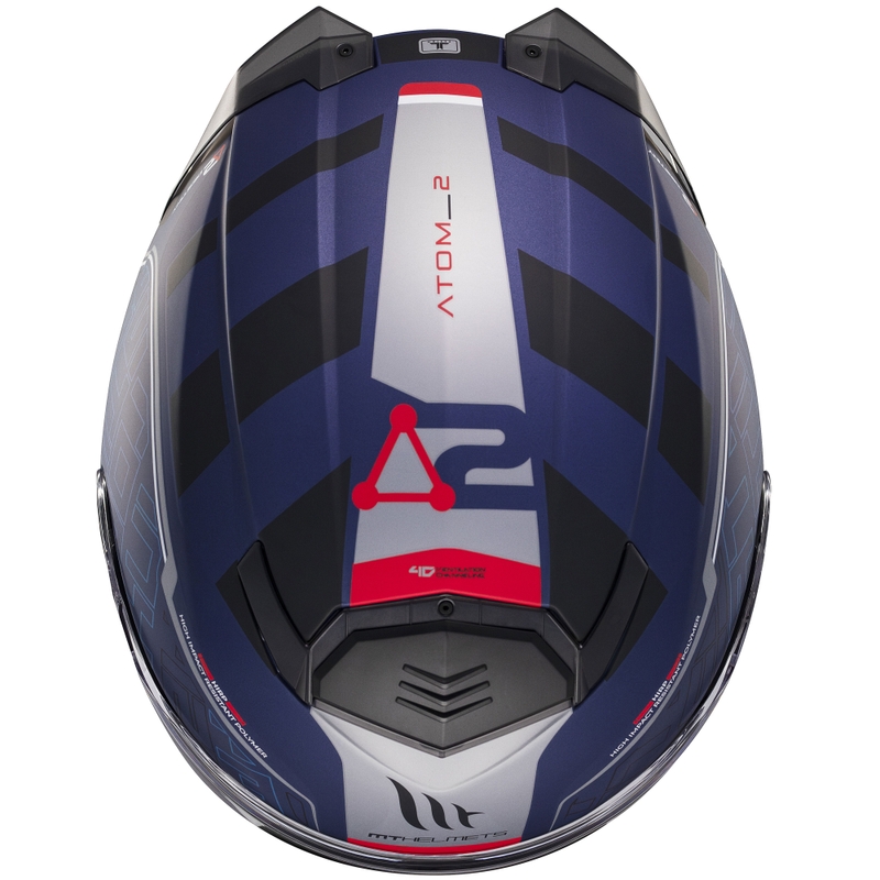 MT Atom 2 SV Destiny flip-up moottoripyöräilykypärä matta sininen-musta