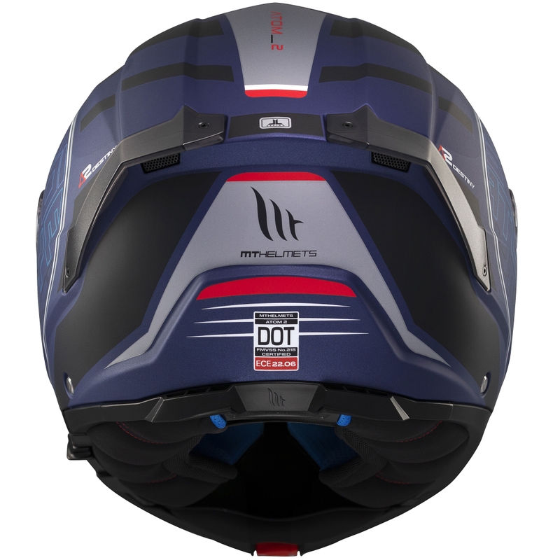 MT Atom 2 SV Destiny flip-up moottoripyöräilykypärä matta sininen-musta