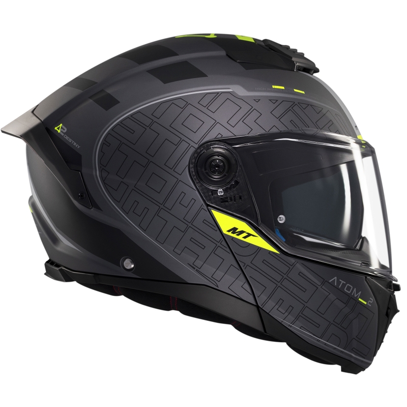 MT Atom 2 SV Destiny flip-up moottoripyöräilykypärä mattamusta-harmaa