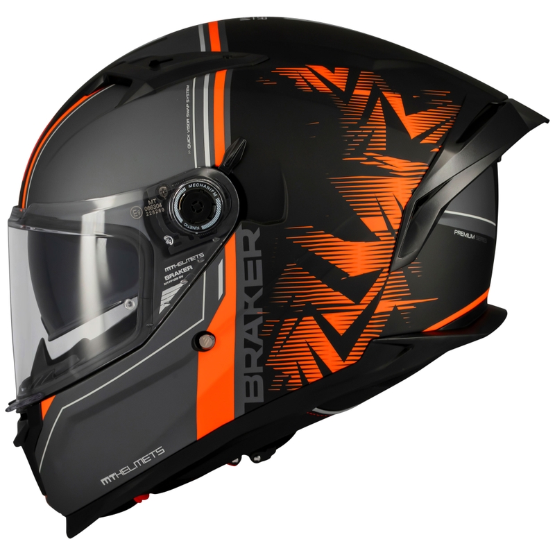 MT Braker SV Charm integraalinen moottoripyöräilykypärä matta musta-oranssi