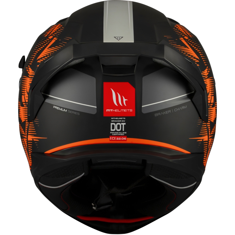 MT Braker SV Charm integraalinen moottoripyöräilykypärä matta musta-oranssi