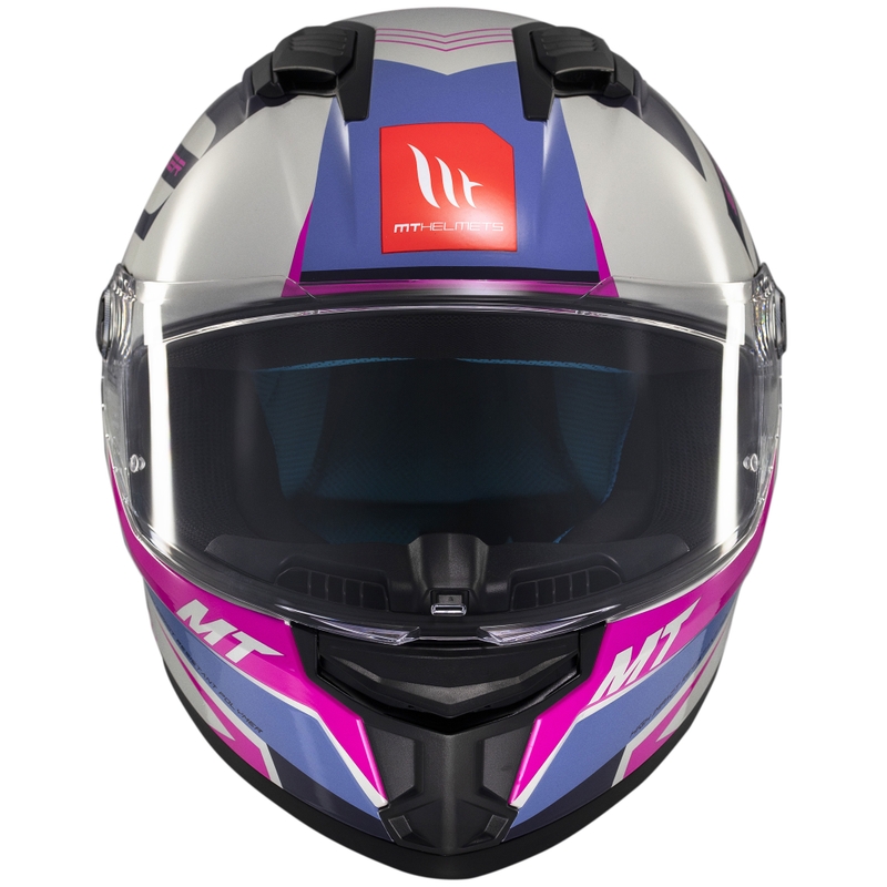MT Stinger 2 Tron integraali moottoripyöräilykypärä harmaa-violetti-pinkki