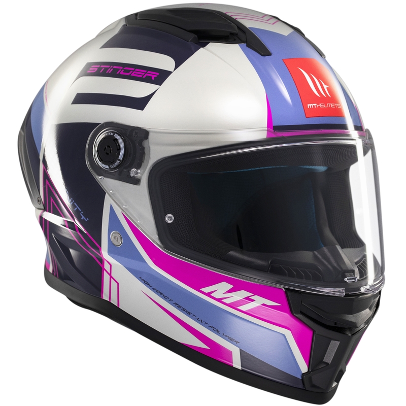 MT Stinger 2 Tron integraali moottoripyöräilykypärä harmaa-violetti-pinkki