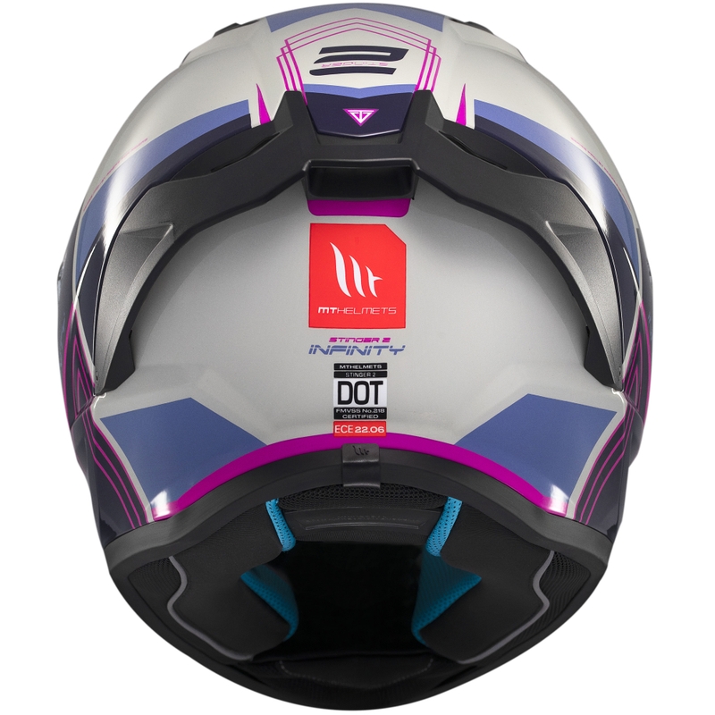 MT Stinger 2 Tron integraali moottoripyöräilykypärä harmaa-violetti-pinkki