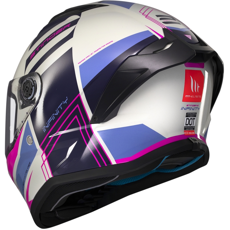 MT Stinger 2 Tron integraali moottoripyöräilykypärä harmaa-violetti-pinkki