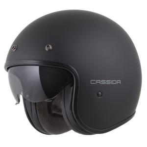 Cassida Oxygen 2.0 Solid Matte Black-Dark Grey Avoin moottoripyöräilykypärä