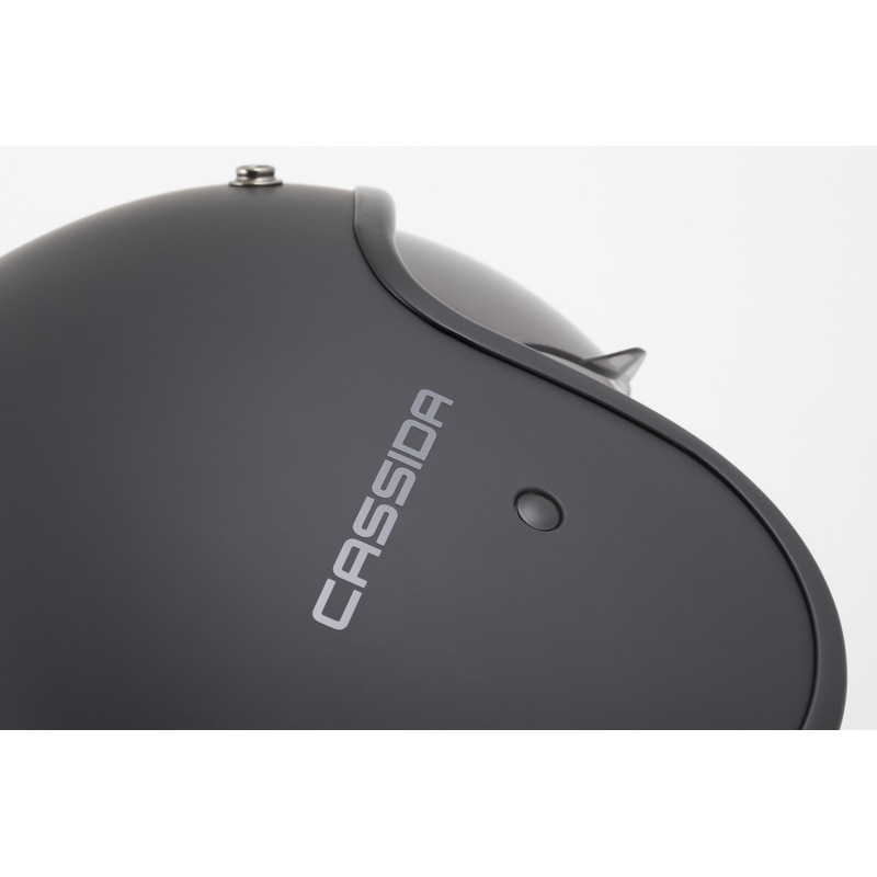 Cassida Oxygen 2.0 Solid Matte Black-Dark Grey Avoin moottoripyöräilykypärä