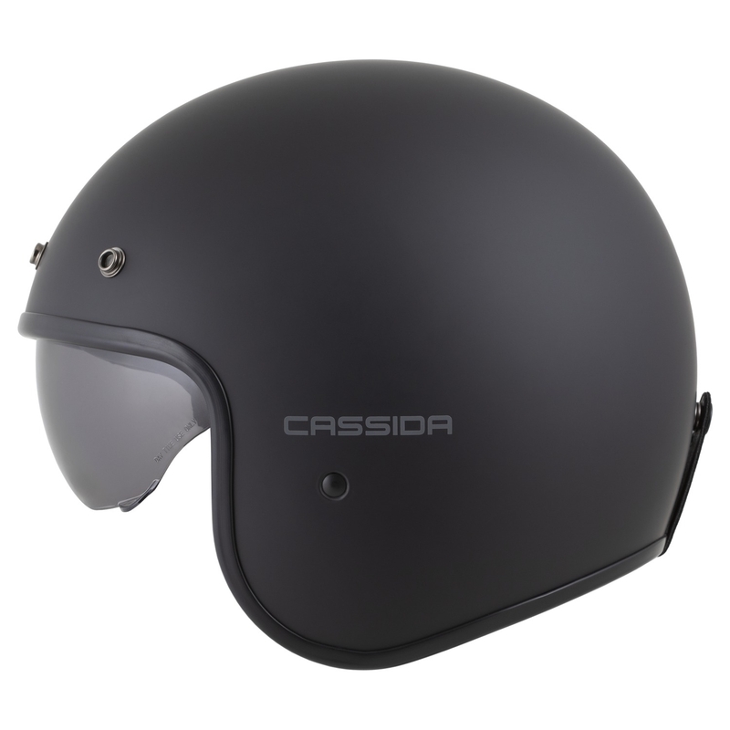 Cassida Oxygen 2.0 Solid Matte Black-Dark Grey Avoin moottoripyöräilykypärä