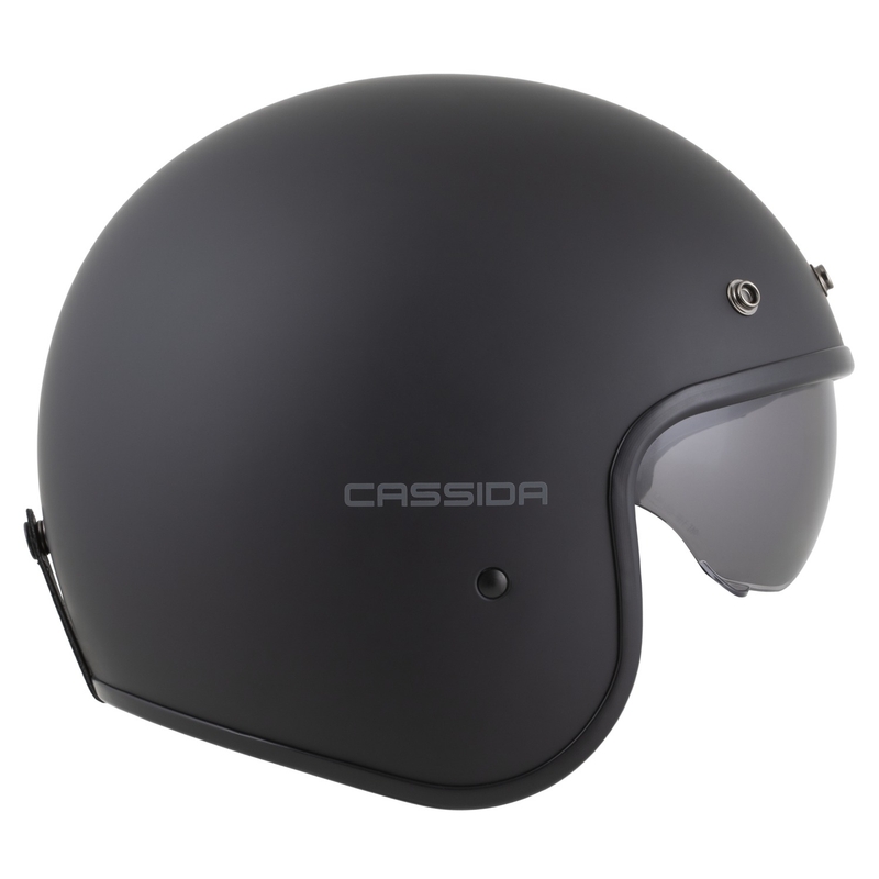 Cassida Oxygen 2.0 Solid Matte Black-Dark Grey Avoin moottoripyöräilykypärä
