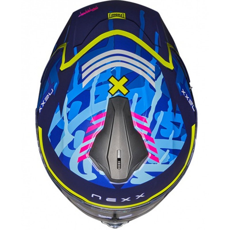 Integroitu moottoripyöräilykypärä Nexx Y.100R Urbangram tummansininen