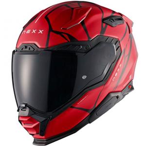 Integroitu moottoripyöräilykypärä Nexx X.WST3 B-Side punainen-musta
