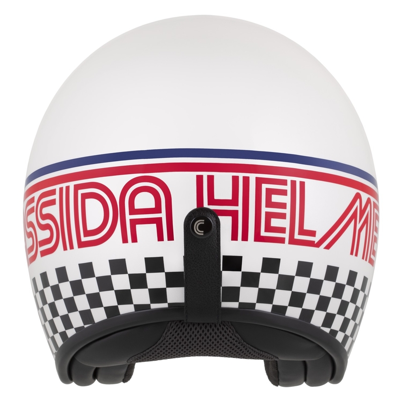Cassida Oxygen 2.0 Rondo avoin moottoripyöräilykypärä helmiäisvalkoinen-punainen-punasininen-musta