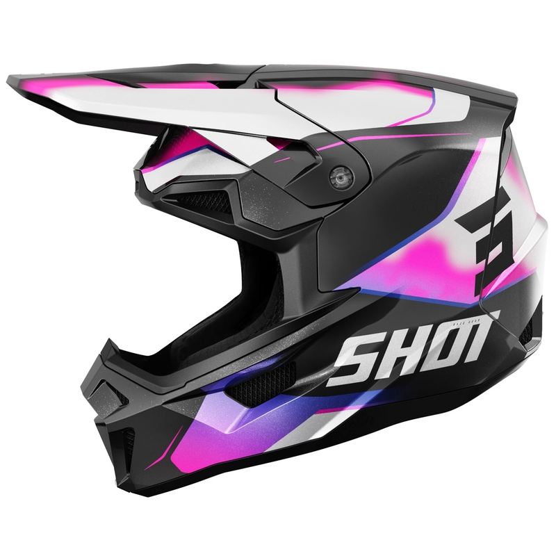 Motocross kypärä Shot Lite Astral sininen-vaaleanpunainen