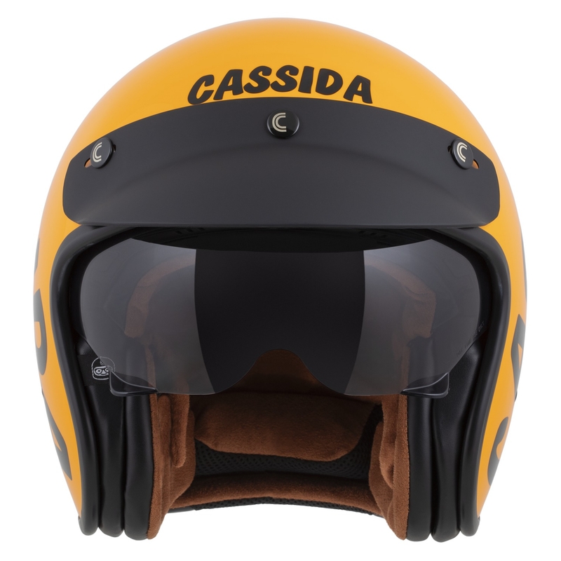Cassida Oxygen 2.0 Gear Open Moottoripyöräilykypärä Keltainen ja musta