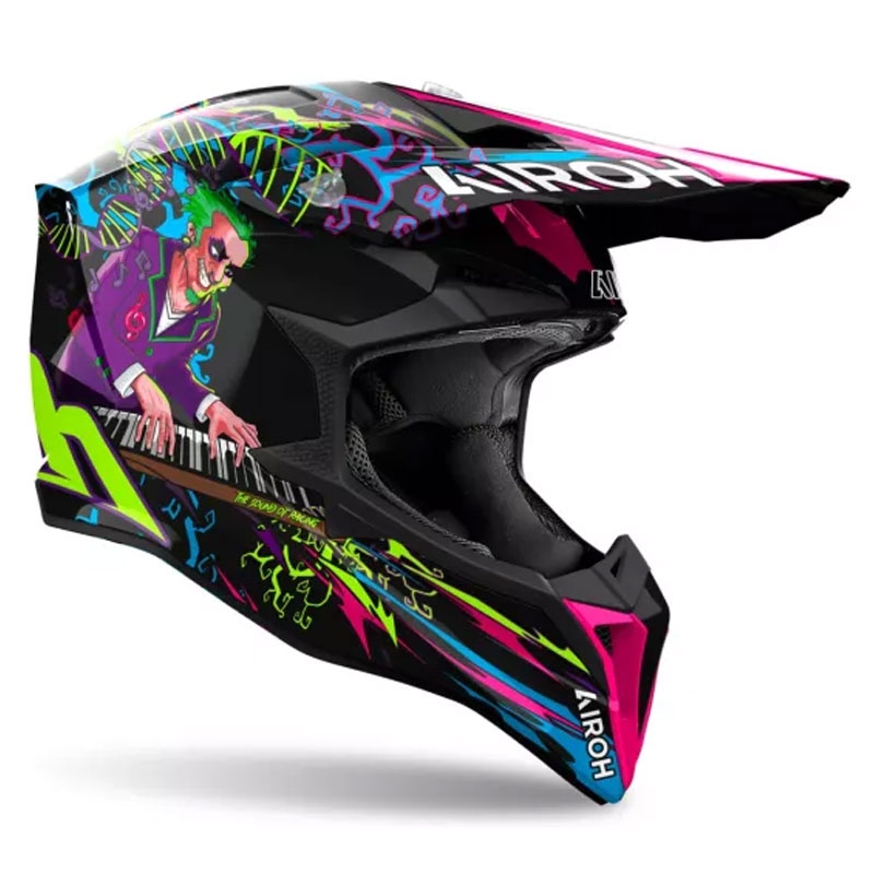 Motocross kypärä Airoh Wraaap Music monivärinen