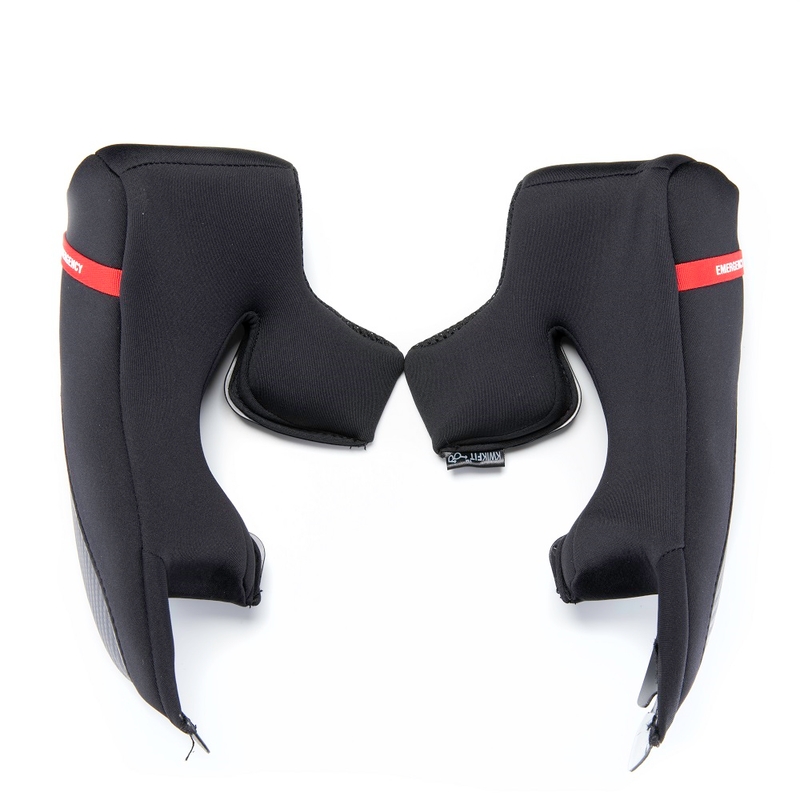 Varaosan poskipehmusteet Scorpion EXO-R1 Air/Carbon Air -kypäriin musta
