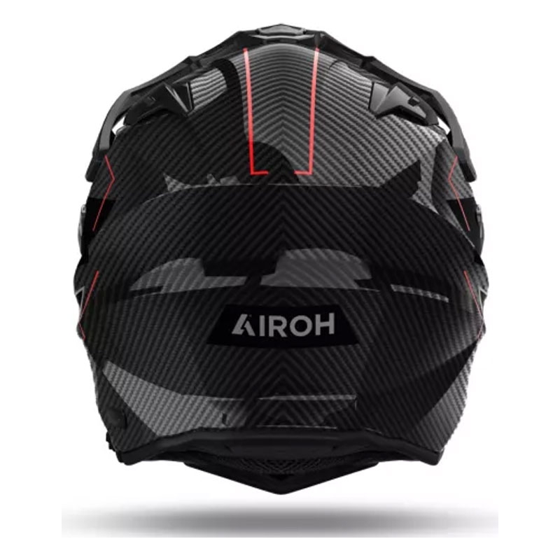Airoh Commander 2 Carbon Tyylikäs musta-punainen endurokypärä