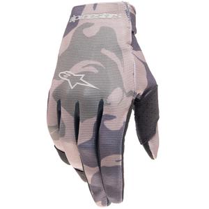 Lasten motocross hanskat Alpinestars Radar vihreä camo-brown