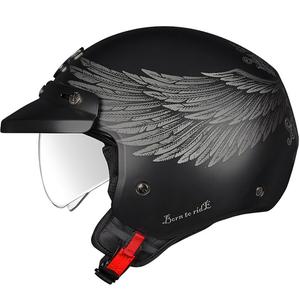 Avoin moottoripyöräilykypärä NEXX Y.10 EAGLE RIDER musta-harmaa alennusmyynti