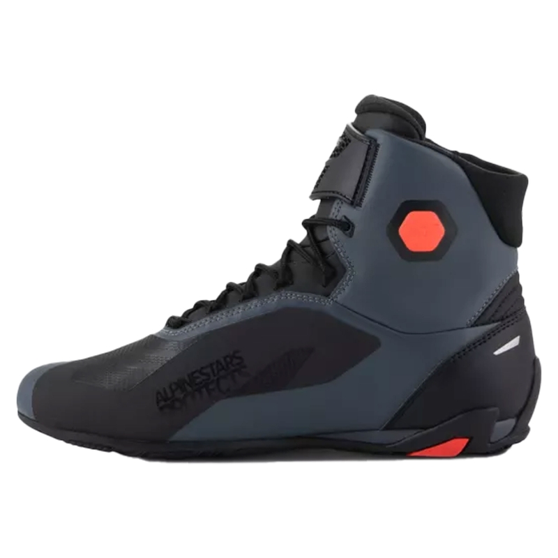 Alpinestars Faster-4 musta-harmaa-fluo-punainen moottoripyörä saappaat