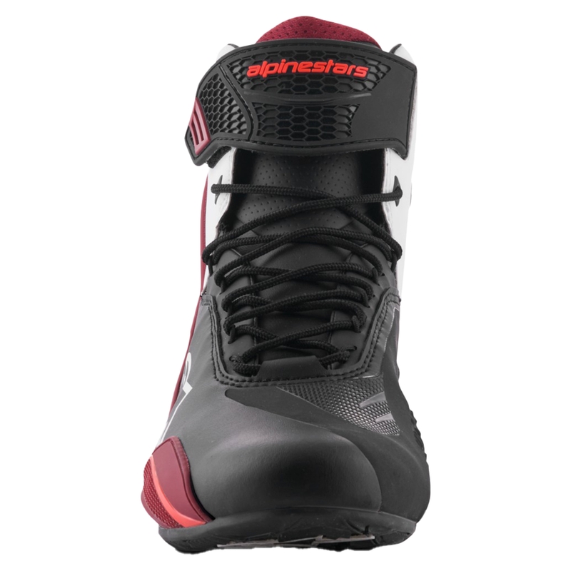 Alpinestars Faster-4 musta-valkoinen-tummanpunainen moottoripyörä saappaat