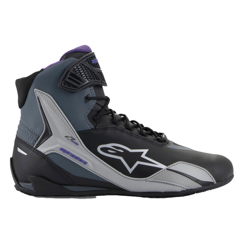 Naisten Alpinestars Stella Faster-4 Musta-Harmaa-Lila Moottoripyöräsaappaat