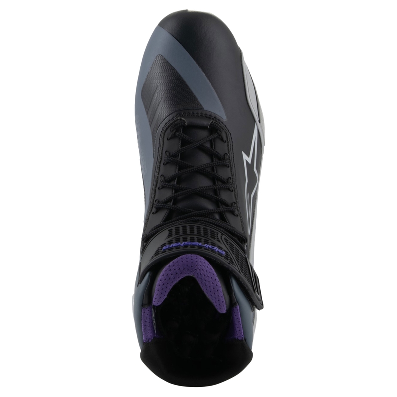 Naisten Alpinestars Stella Faster-4 Musta-Harmaa-Lila Moottoripyöräsaappaat