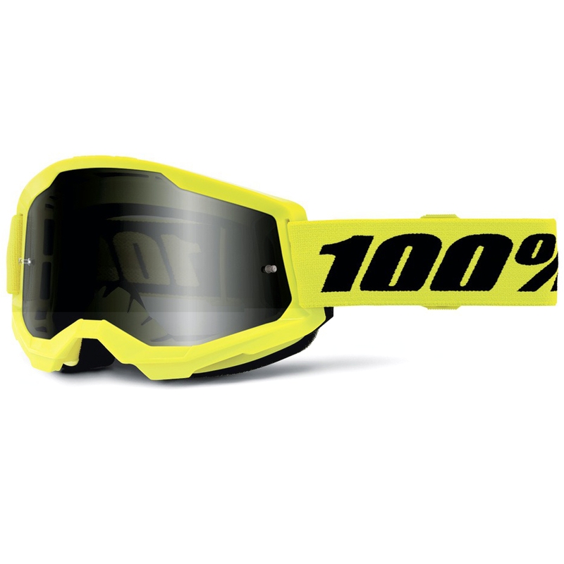 Motocrosslasit 100% STRATA 2 hiekankeltaiset, tuplasavupleksilasilla