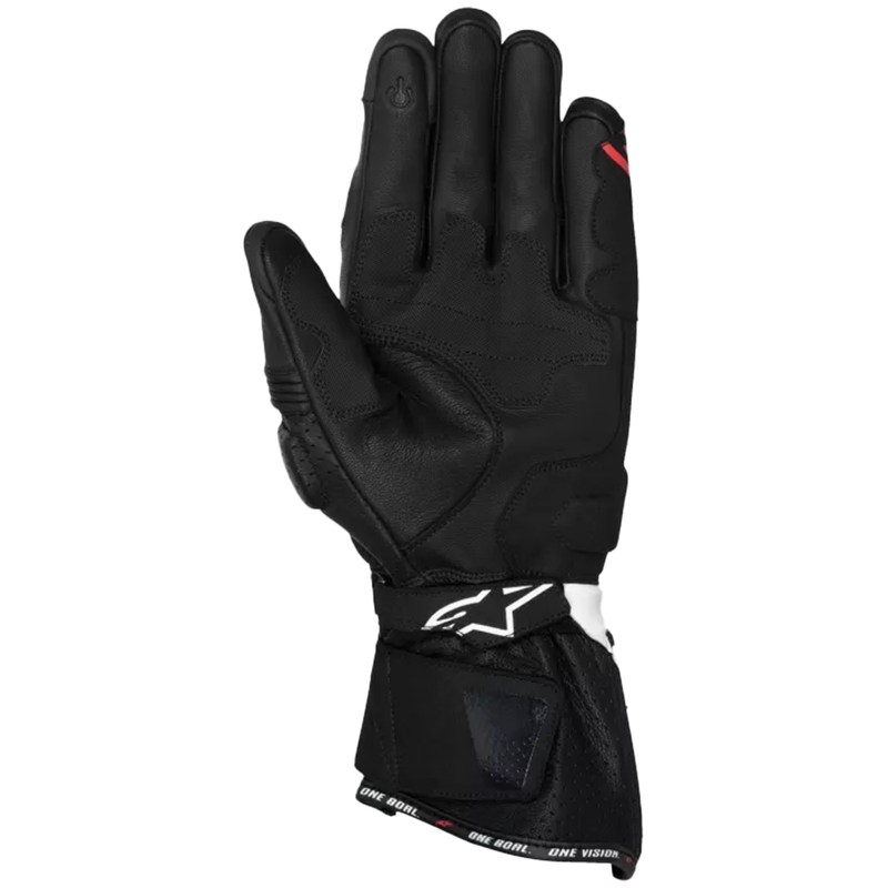 Alpinestars SP-3 musta-valkoinen-fluo-punainen moottoripyöräilykäsineet