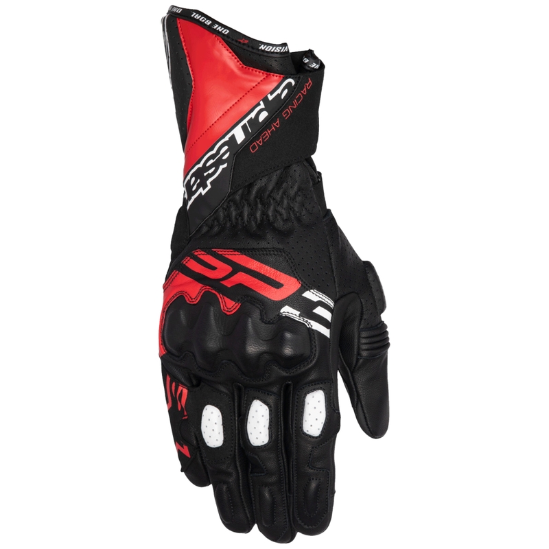 Alpinestars SP-3 mustapuna-valkoiset moottoripyöräilyhanskat