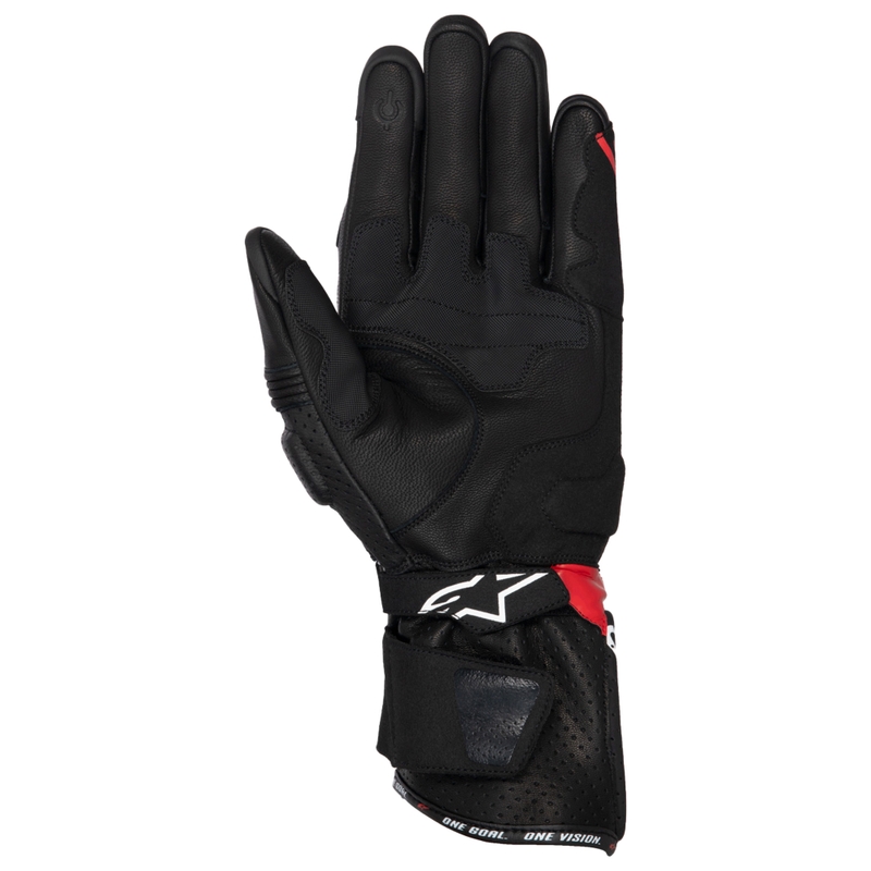 Alpinestars SP-3 mustapuna-valkoiset moottoripyöräilyhanskat