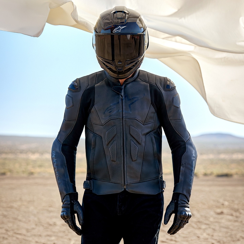 Alpinestars Dusk Musta Nahka Moottoripyöräily takki