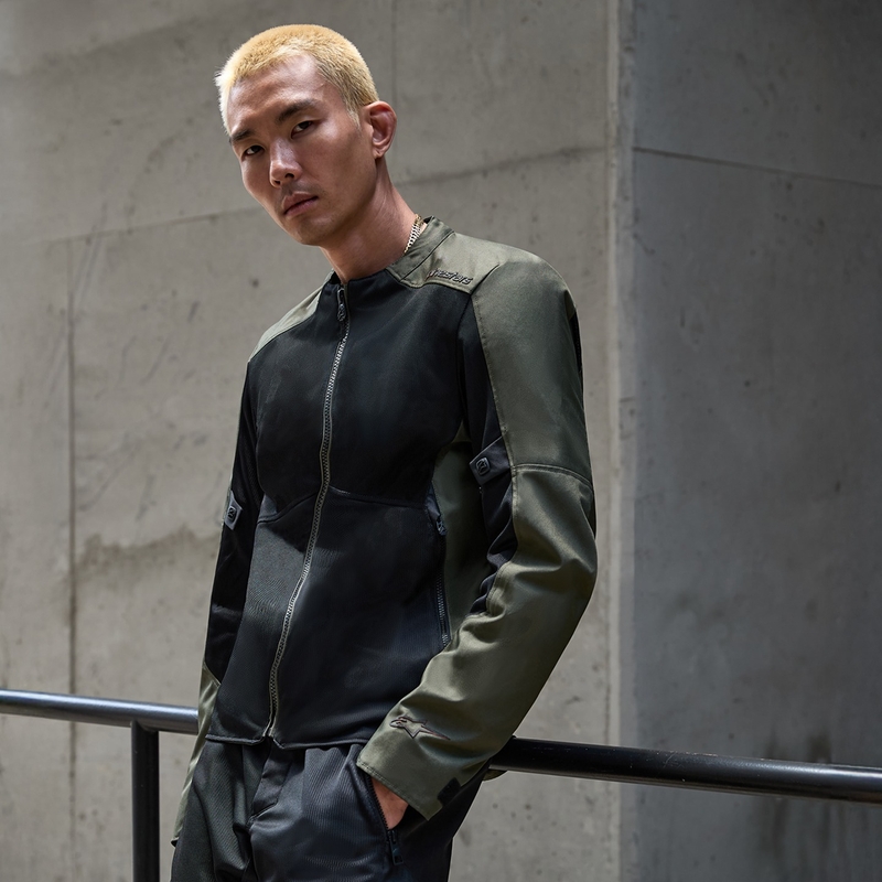 Alpinestars C-1 Air musta ja khaki moottoripyörätakki