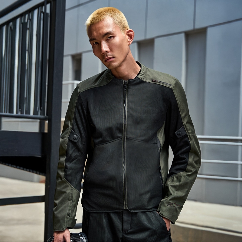 Alpinestars C-1 Air musta ja khaki moottoripyörätakki