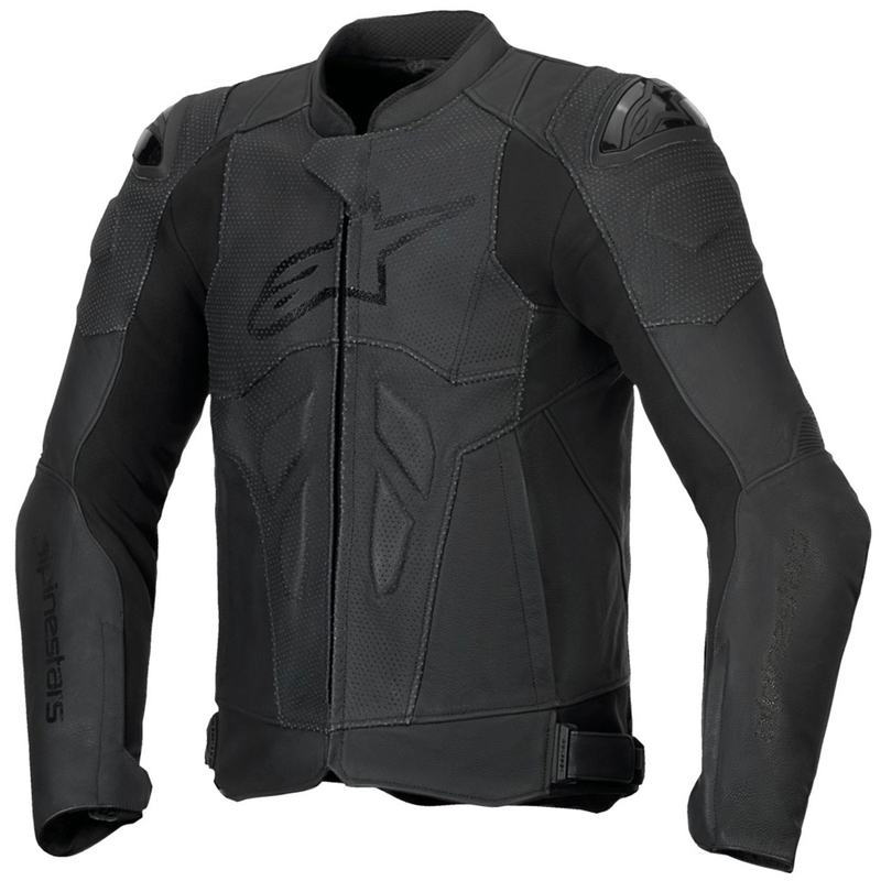 Alpinestars Dusk Airflow Musta Nahka Moottoripyöräily takki