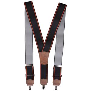 Moottoripyörän henkselit ilman niittejä musta-oranssi